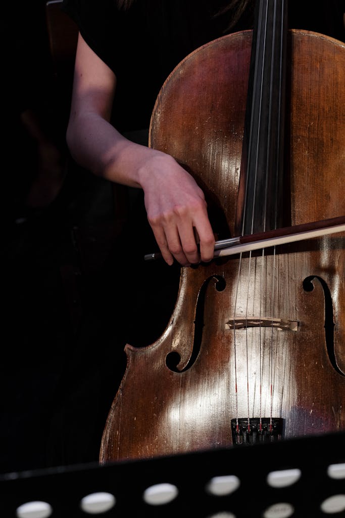 Person Playing Cello